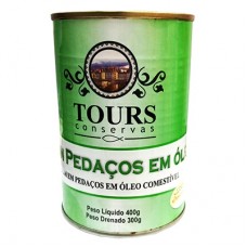 ATUM PEDACOS AO OLEO TOURS 400 GR  - CX 24
